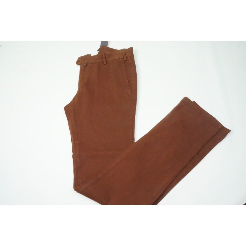 Isaia Rust Red Twill Cotton Blend Casual Mens Chino Pants 46R EU NEW